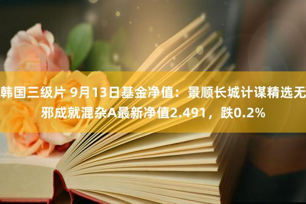 韩国三级片 9月13日基金净值：景顺长城计谋精选无邪成就混杂A最新净值2.491，跌0.2%