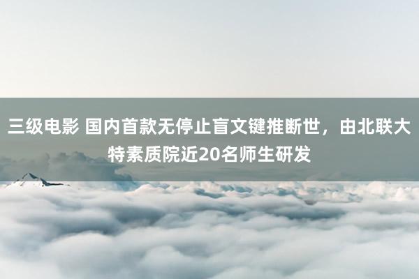 三级电影 国内首款无停止盲文键推断世，由北联大特素质院近20名师生研发