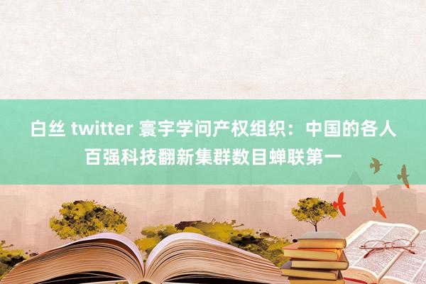 白丝 twitter 寰宇学问产权组织：中国的各人百强科技翻新集群数目蝉联第一