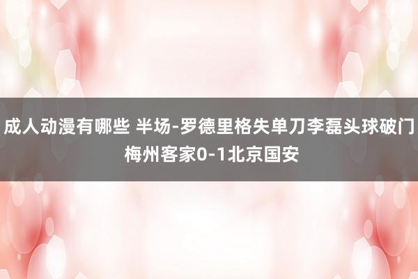 成人动漫有哪些 半场-罗德里格失单刀李磊头球破门 梅州客家0-1北京国安