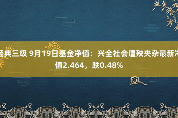 经典三级 9月19日基金净值：兴全社会遭殃夹杂最新净值2.464，跌0.48%