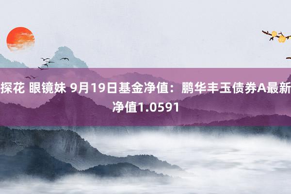 探花 眼镜妹 9月19日基金净值：鹏华丰玉债券A最新净值1.0591