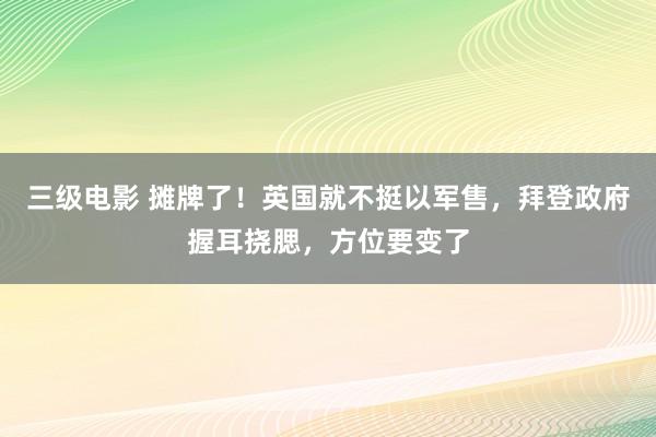 三级电影 摊牌了！英国就不挺以军售，拜登政府握耳挠腮，方位要变了