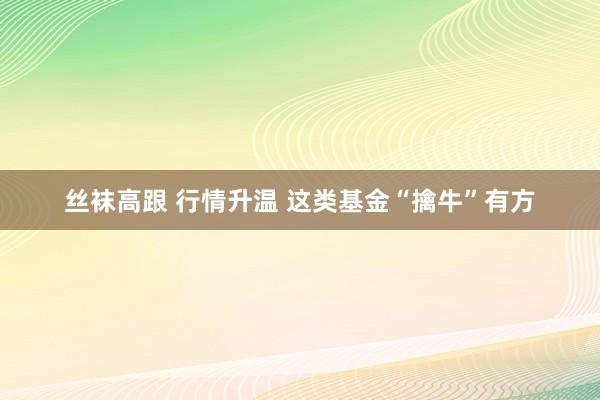 丝袜高跟 行情升温 这类基金“擒牛”有方