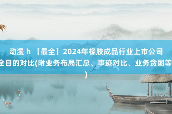 动漫 h 【最全】2024年橡胶成品行业上市公司全目的对比(附业务布局汇总、事迹对比、业务贪图等)