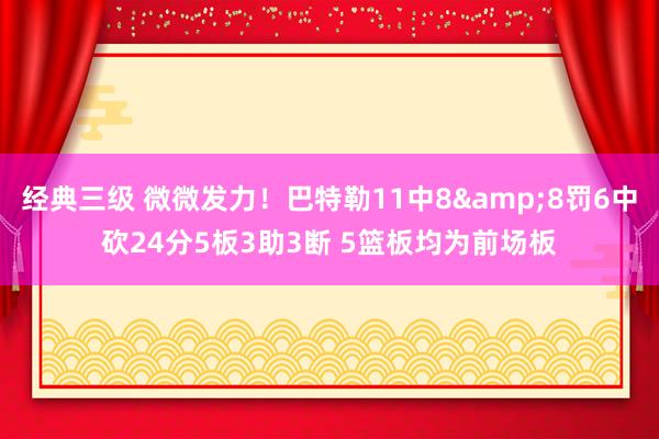 经典三级 微微发力！巴特勒11中8&8罚6中砍24分5板3助3断 5篮板均为前场板