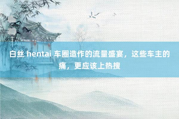 白丝 hentai 车圈造作的流量盛宴，这些车主的痛，更应该上热搜