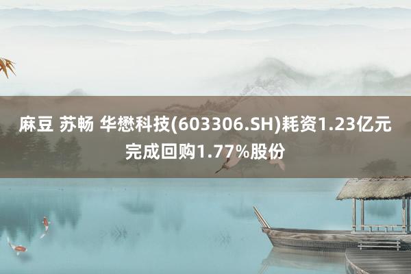 麻豆 苏畅 华懋科技(603306.SH)耗资1.23亿元完成回购1.77%股份