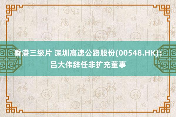 香港三级片 深圳高速公路股份(00548.HK)：吕大伟辞任非扩充董事