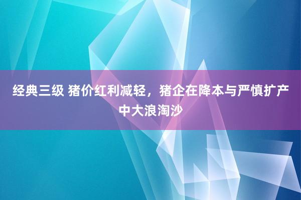 经典三级 猪价红利减轻，猪企在降本与严慎扩产中大浪淘沙