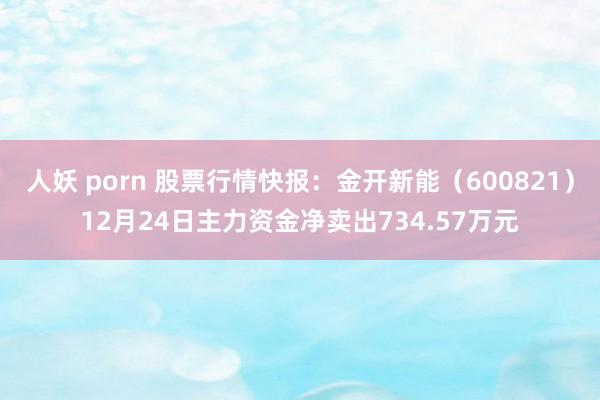 人妖 porn 股票行情快报：金开新能（600821）12月24日主力资金净卖出734.57万元