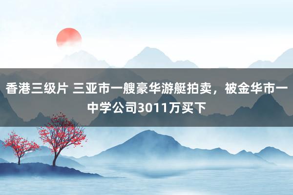 香港三级片 三亚市一艘豪华游艇拍卖，被金华市一中学公司3011万买下