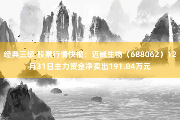 经典三级 股票行情快报：迈威生物（688062）12月31日主力资金净卖出191.84万元