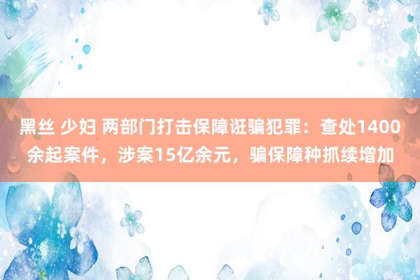 黑丝 少妇 两部门打击保障诳骗犯罪：查处1400余起案件，涉案15亿余元，骗保障种抓续增加