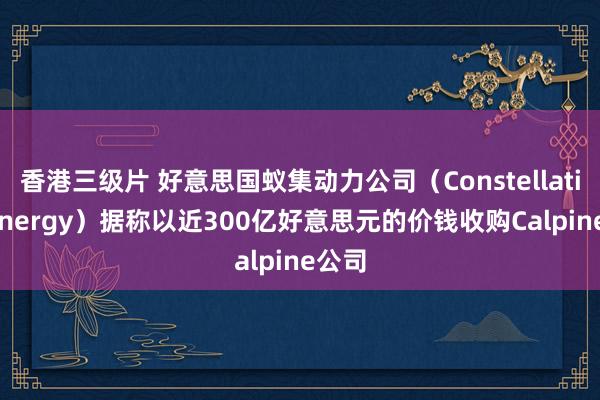 香港三级片 好意思国蚁集动力公司（Constellation Energy）据称以近300亿好意思元的价钱收购Calpine公司