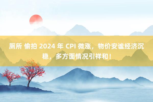 厕所 偷拍 2024 年 CPI 微涨，物价安谧经济沉稳，多方面情况引祥和！